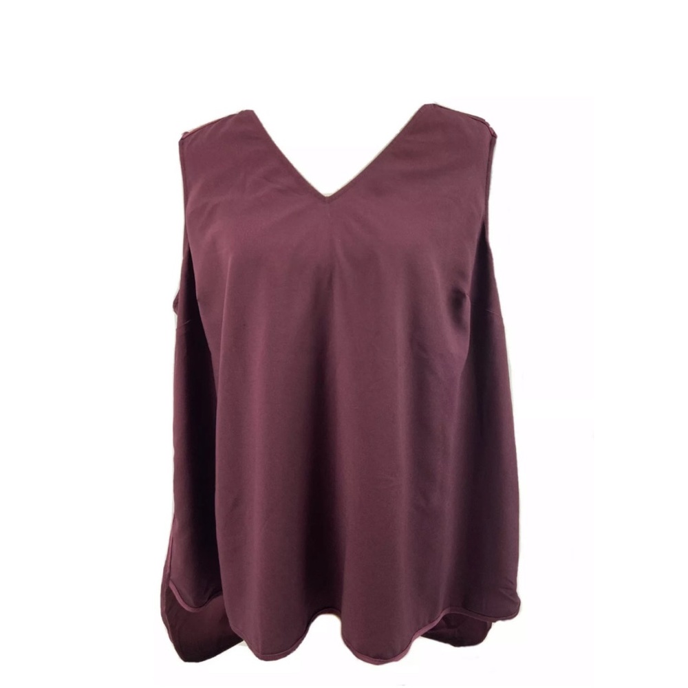 Plum Purple Lane Bryant Plus Size 18 Sleeveless Bl